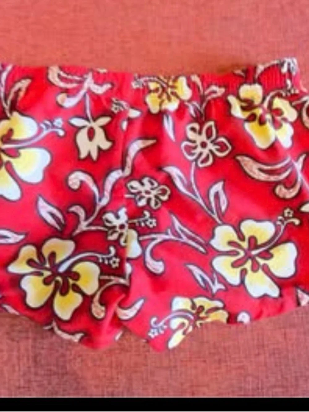 Vintage L.A.S.O. Hawaiian Floral Swim Trunks/Beach Shorts